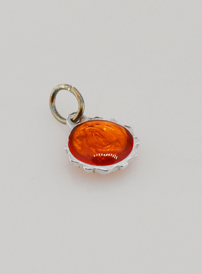 Médaille Vierge Marie 8mm - Orange (pic 4)