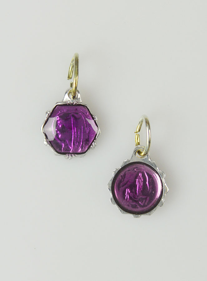 Médaille Vierge Marie 8mm - Violet (pic 1)