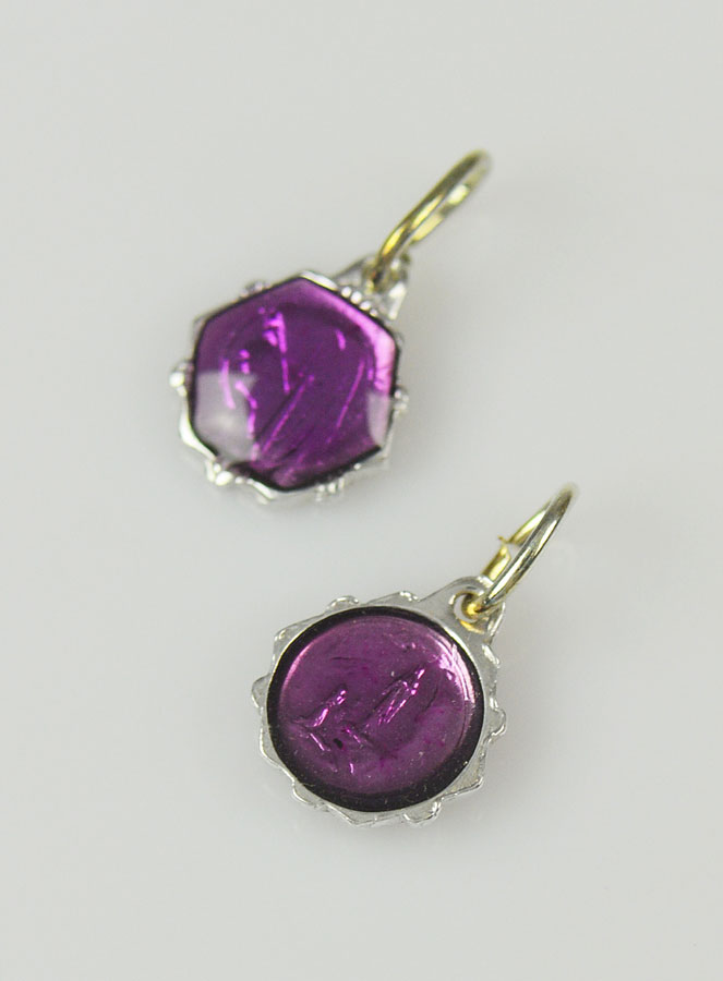 Médaille Vierge Marie 8mm - Violet (pic 2)
