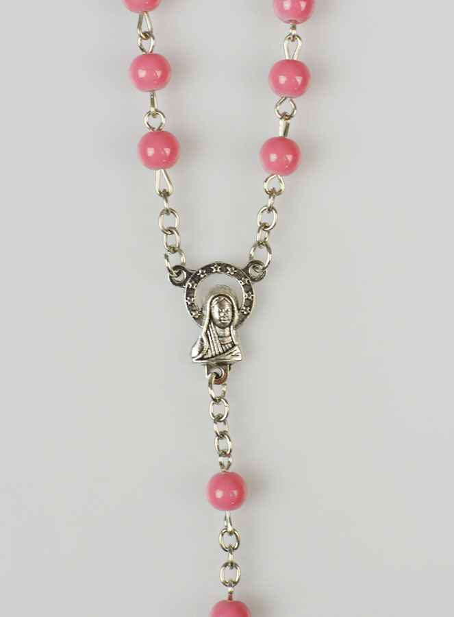Chapelet Fashion Femme Perles de Verre Roses (pic 3)
