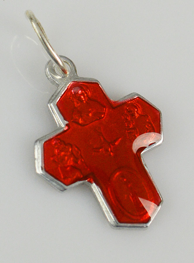 Pendentif Croix des Saints 15mm - Rouge (pic 4)