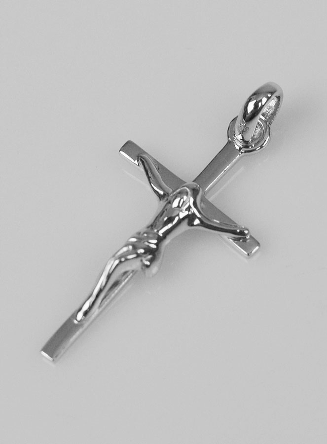 Pendentif Jésus-Christ en Argent Rhodié 22mm (pic 2)