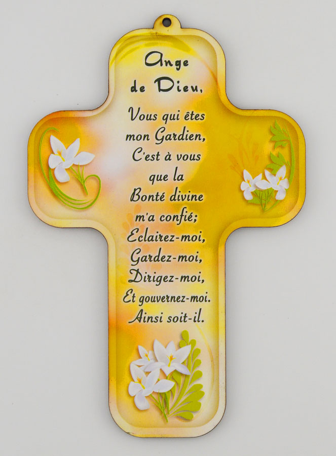 Croix en Bois Enfant Prière à notre Ange-Gardien (pic 1)