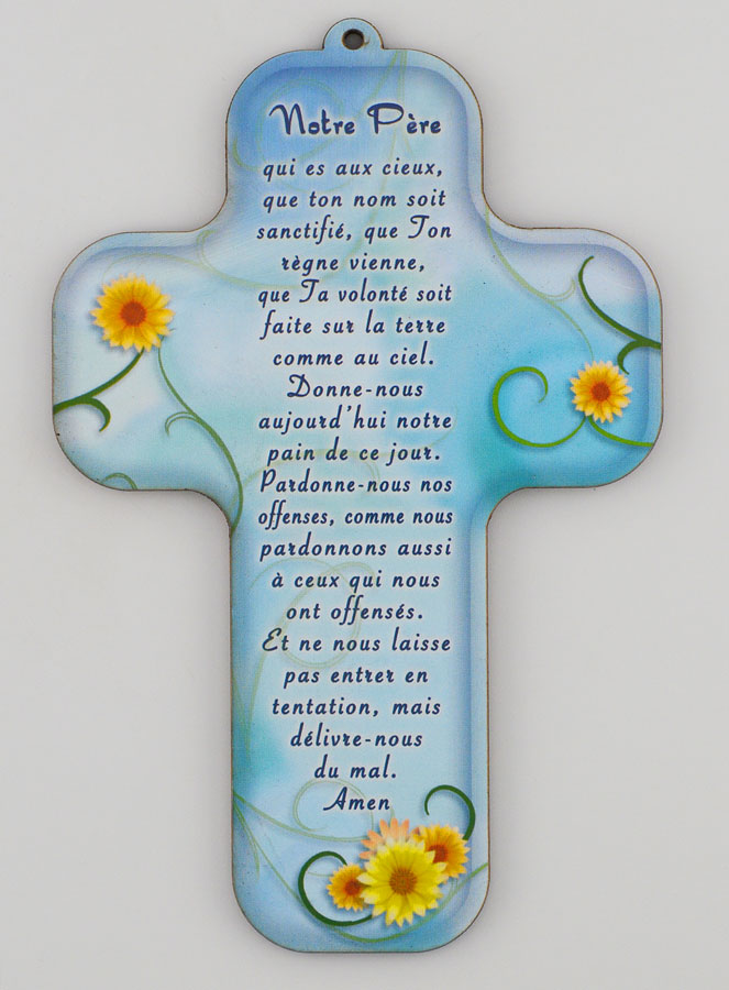 Croix en Bois Enfant Prière - Notre Père (pic 1)
