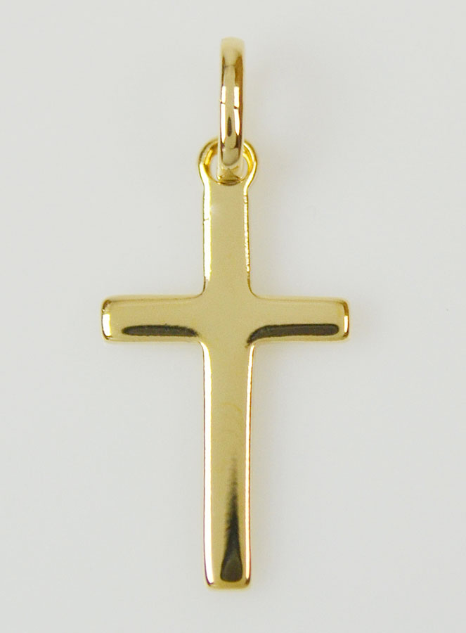 Pendentif Petite Croix en Plaqué Or (pic 1)