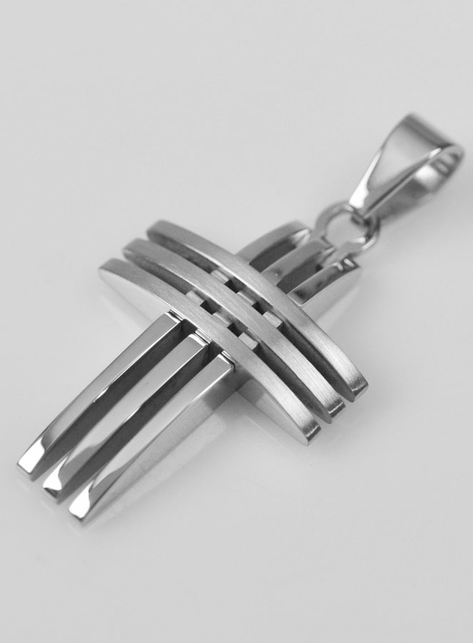 Croix en Acier Moderne 28mm (pic 2)