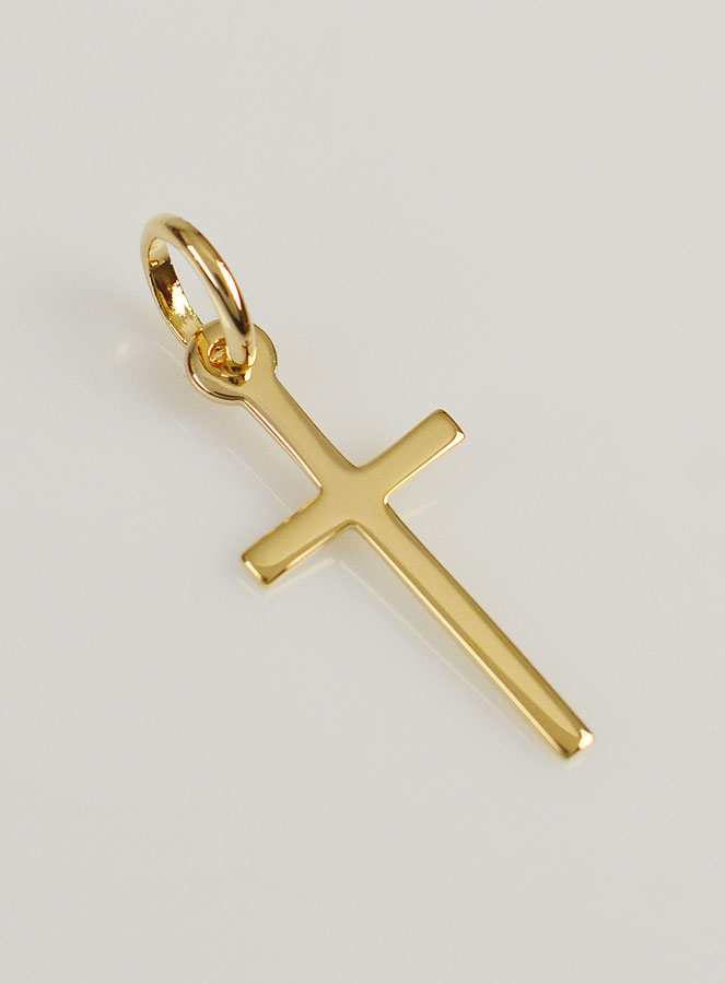 Pendentif Croix en Plaqué Or 19mm (pic 3)