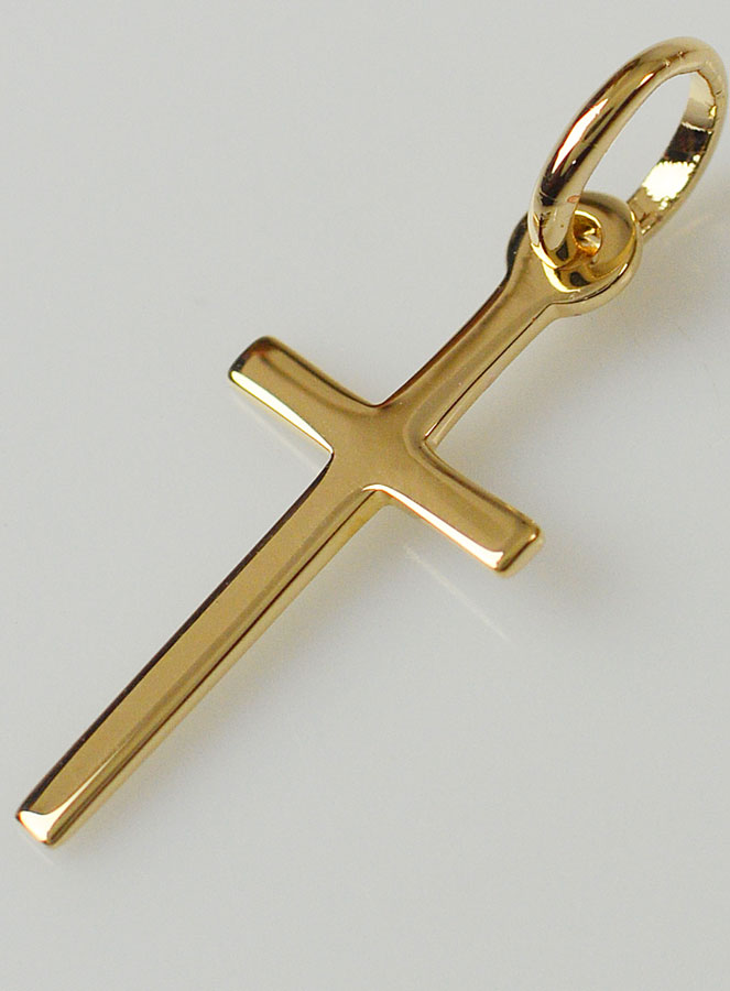 Pendentif Croix en Plaqué Or 19mm (pic 4)