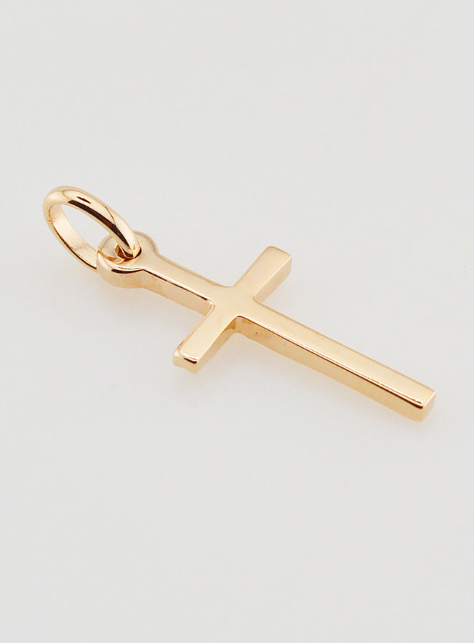 Pendentif Croix Fine - Plaqué Or (pic 4)