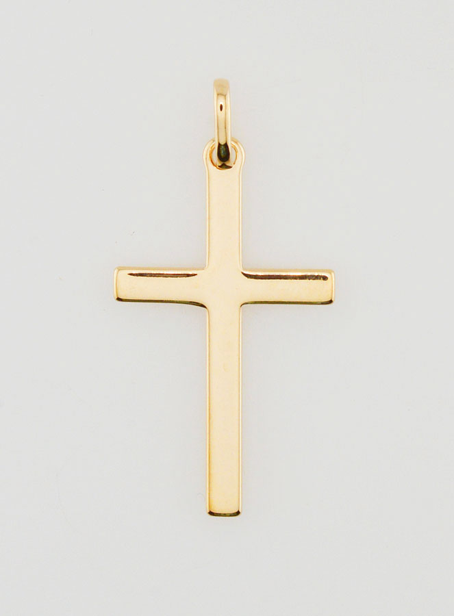 Pendentif Grande Croix en Plaqué Or (pic 1)