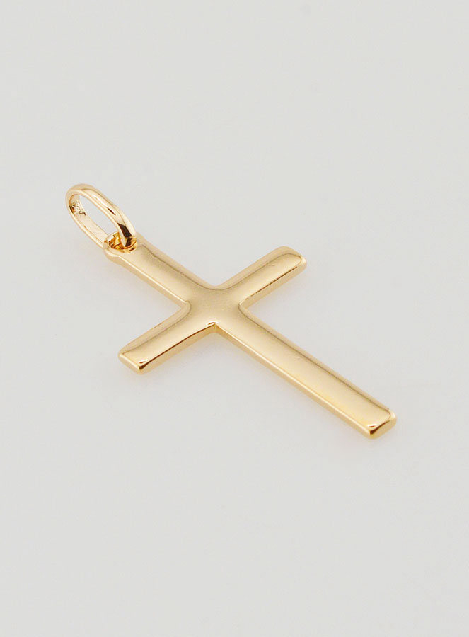 Pendentif Grande Croix en Plaqué Or (pic 2)