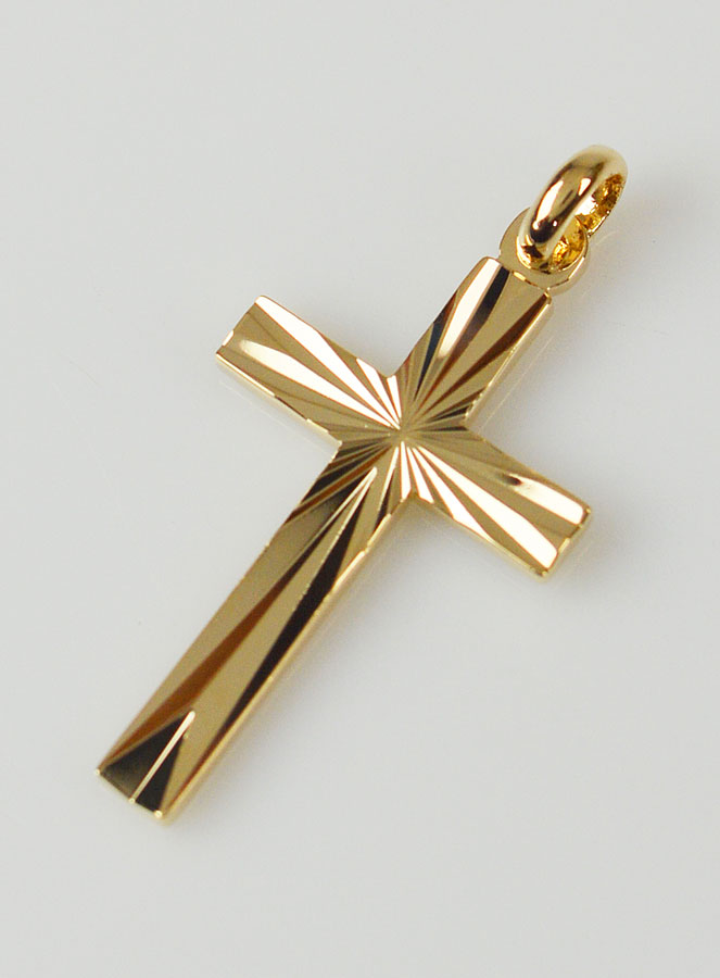 Pendentif Croix Lumière du Christ - Plaqué Or (pic 2)