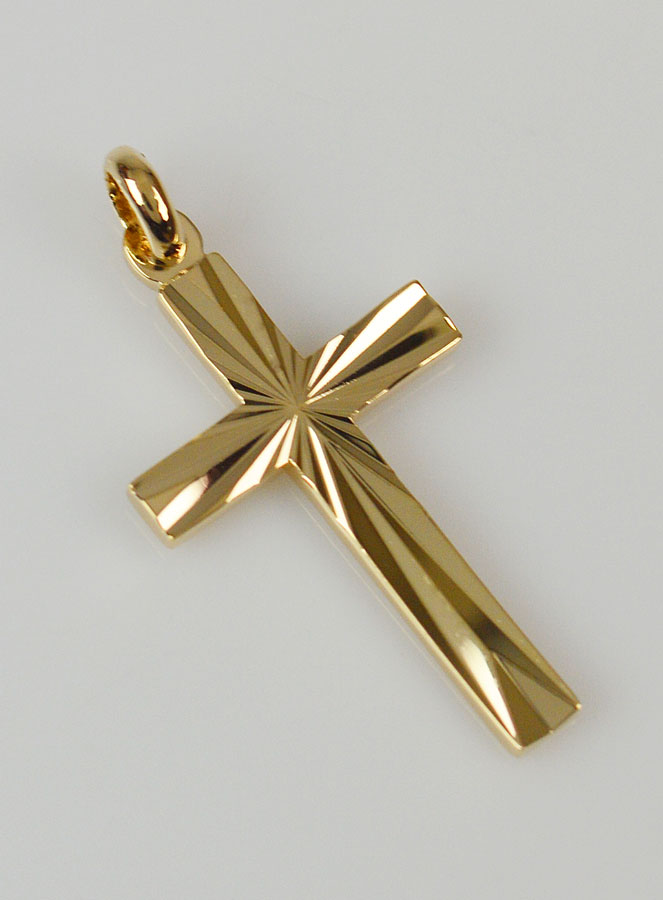 Pendentif Croix Lumière du Christ - Plaqué Or (pic 4)