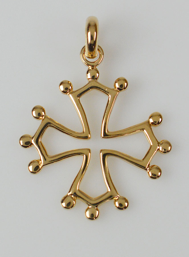 Pendentif Croix Occitane - Plaqué Or (pic 1)