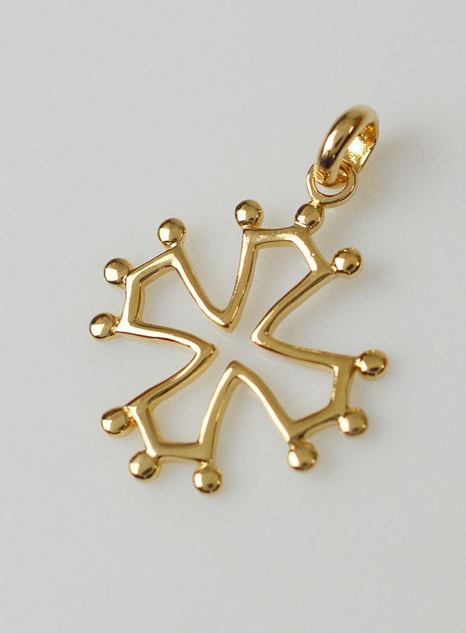 Pendentif Croix Occitane - Plaqué Or (pic 2)
