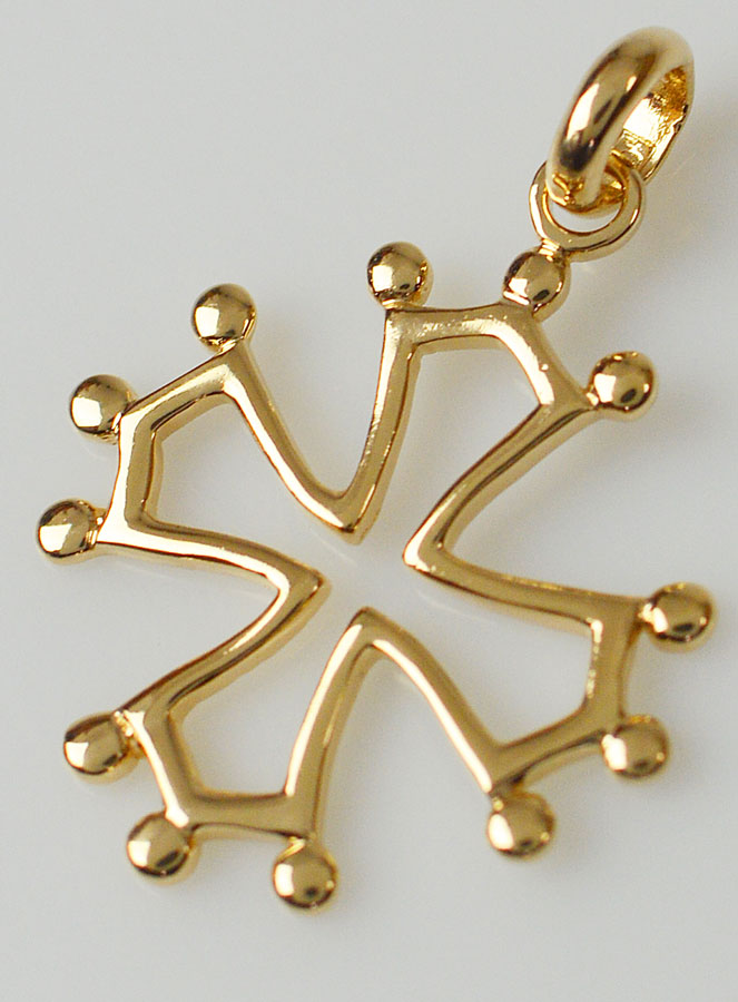 Pendentif Croix Occitane - Plaqué Or (pic 4)