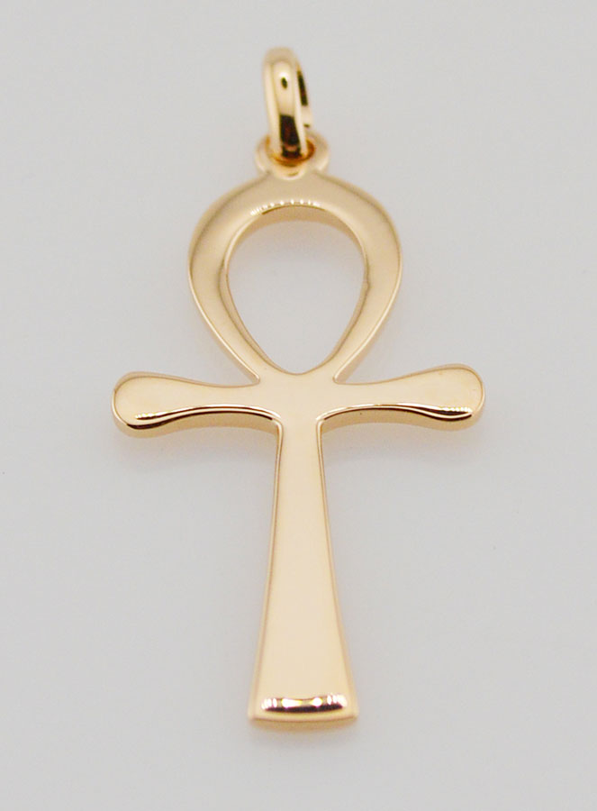 Pendentif Croix de Fécondité Egyptienne en Plaqué Or (pic 2)