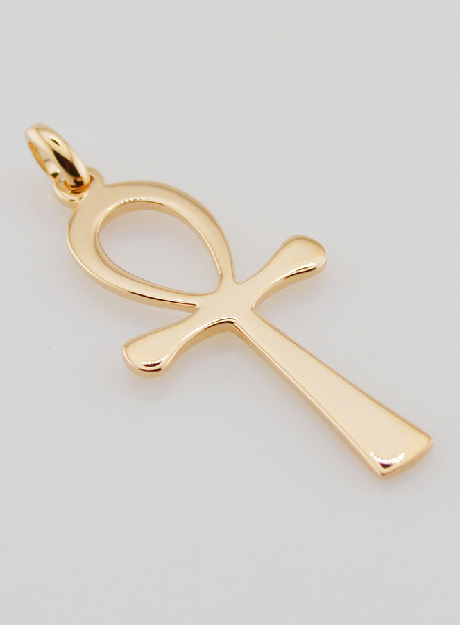 Pendentif Croix de Fécondité Egyptienne en Plaqué Or (pic 3)