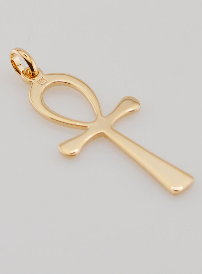 Pendentif Croix de Fécondité Egyptienne en Plaqué Or (pic 4)