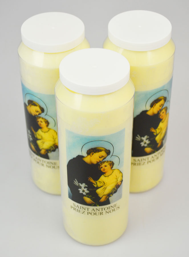 Lot de 3 Bougies de Neuvaine Saint Antoine de Padoue (pic 2)