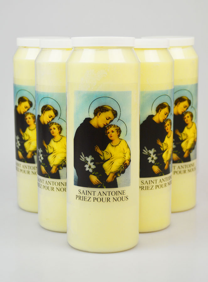 Lot de 6 Bougies de Neuvaine Saint Antoine (pic 1)