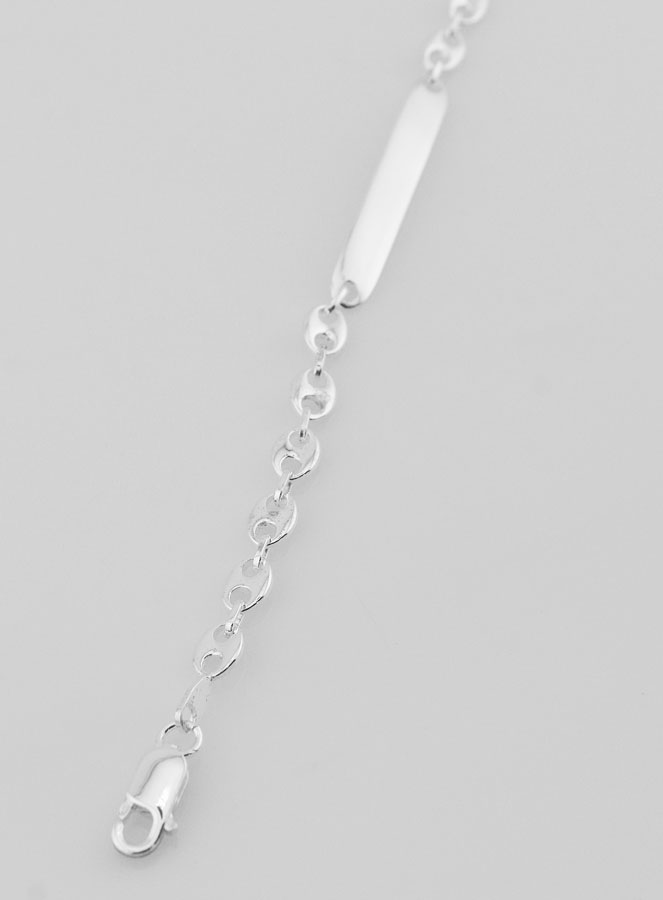 Gourmette Argent 19cm - Grain de Café 6mm (pic 3)