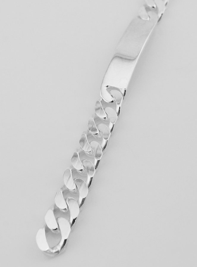 Gourmette en Argent 22cm - Maille XXL 12mm (pic 2)