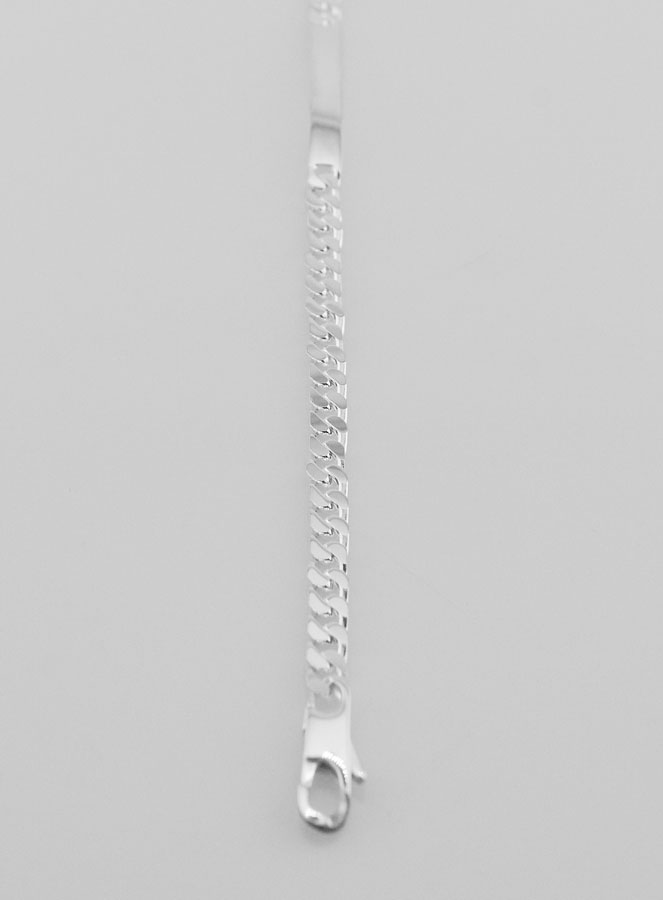 Gourmette Identité en Argent 925/1000 - Maille 4mm (pic 4)