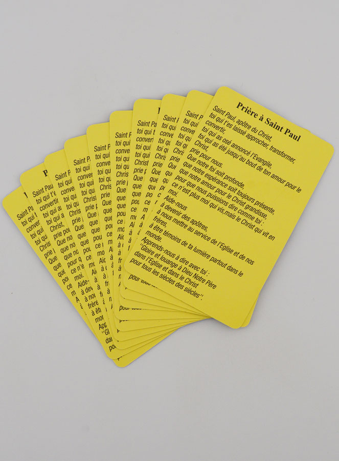 Lot de 10 Cartes de Prières à Saint Paul (pic 3)