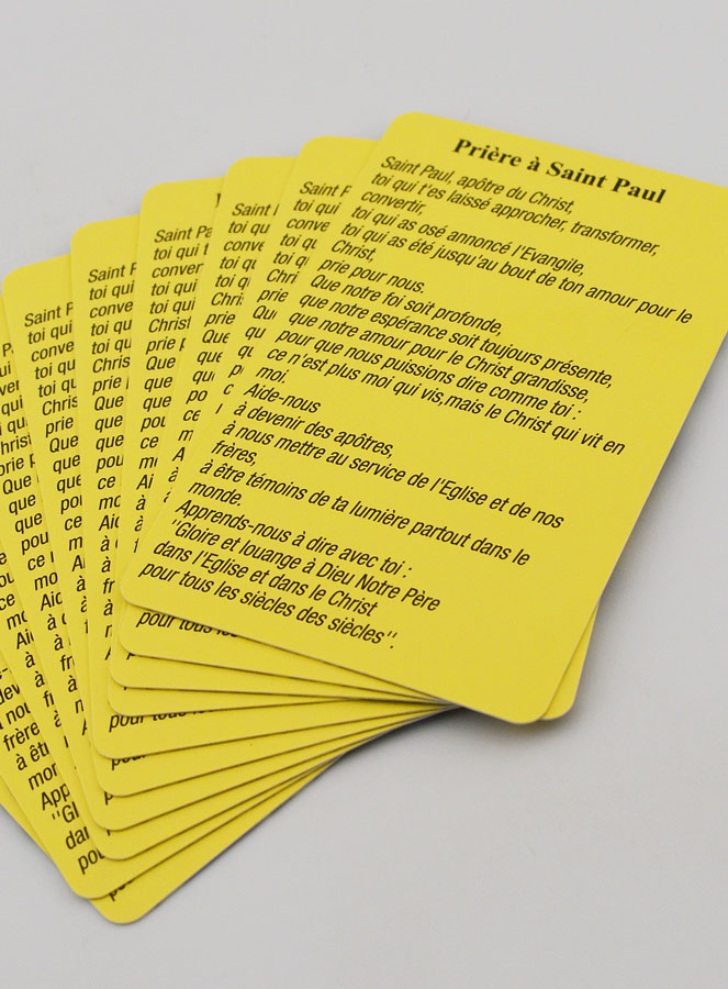 Lot de 10 Cartes de Prières à Saint Paul (pic 4)