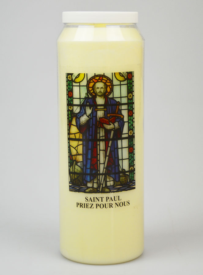 Bougie de Neuvaine à Saint Paul - 17.5cm (pic 1)