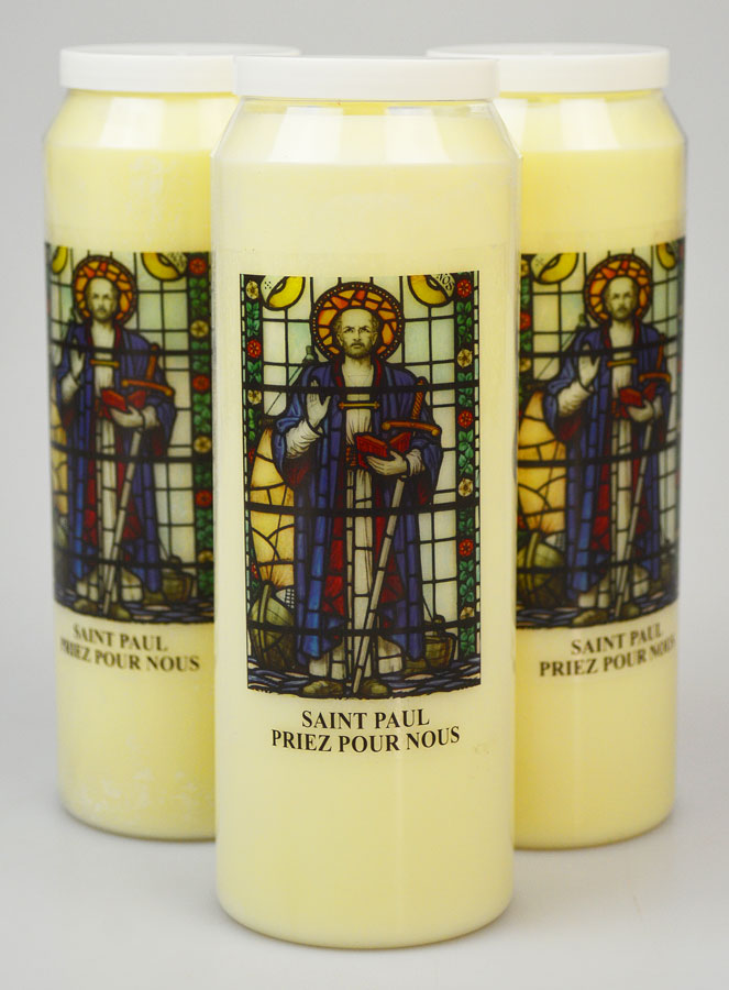 Lot de 3 Bougies de Neuvaine à Saint Paul (pic 1)