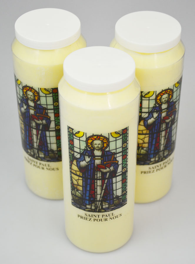 Lot de 3 Bougies de Neuvaine à Saint Paul (pic 2)