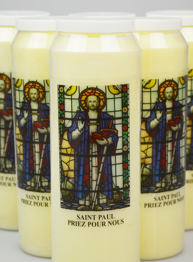 Lot de 6 Bougies de Neuvaine Saint Paul (pic 3)