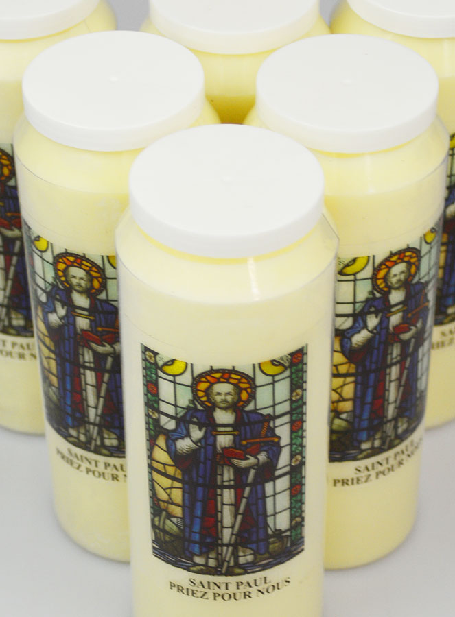 Lot de 6 Bougies de Neuvaine Saint Paul (pic 4)