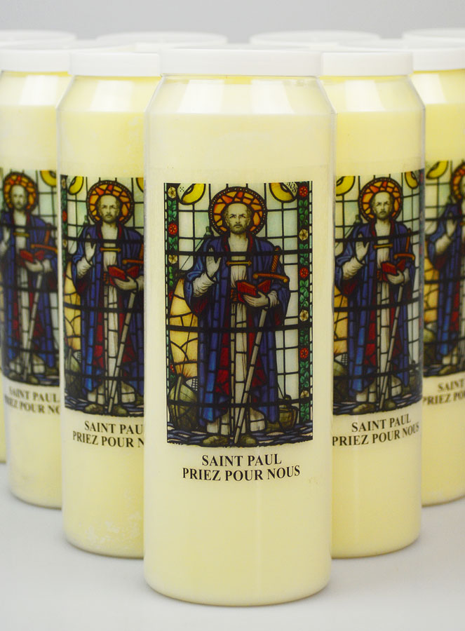 Lot de 10 Bougies de Neuvaine Saint Paul (pic 3)
