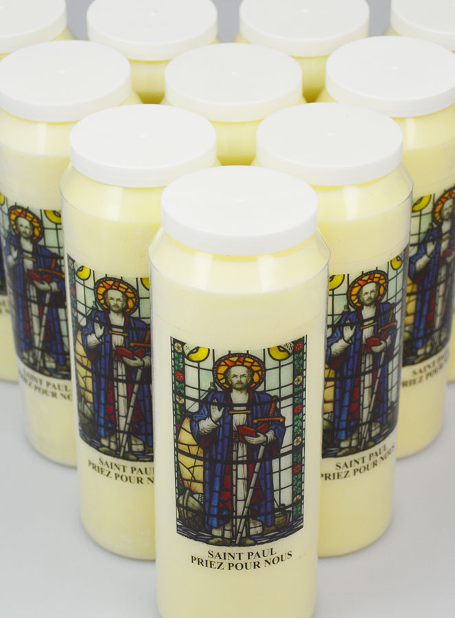 Lot de 10 Bougies de Neuvaine Saint Paul (pic 4)