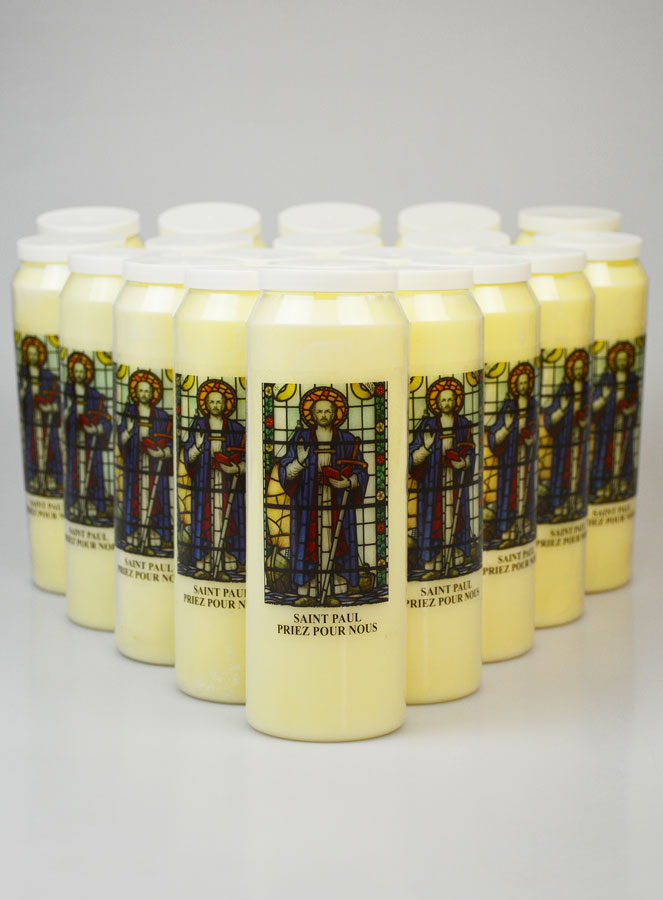 Lot de 20 Bougies de Neuvaine à Saint Paul (pic 1)