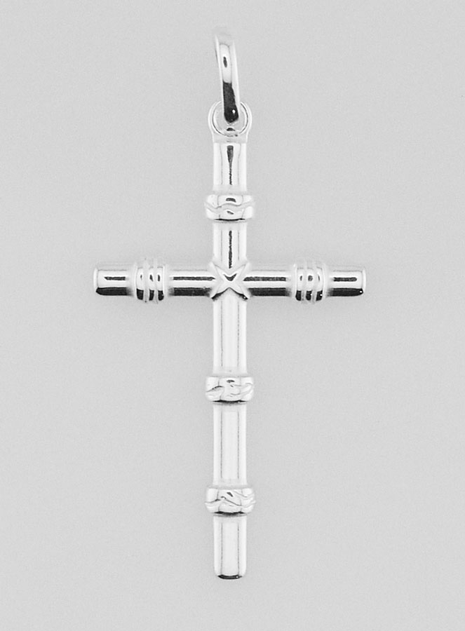 Pendentif Croix Liens en Argent Massif 25mm (pic 1)