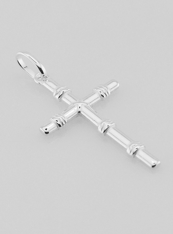 Pendentif Croix Liens en Argent Massif 25mm (pic 2)