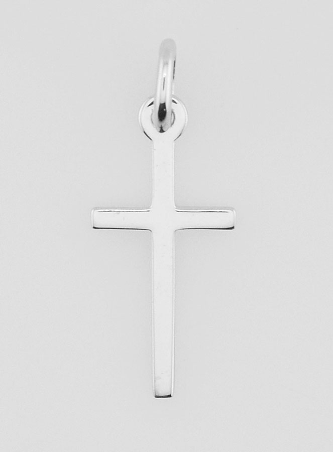 Pendentif Croix Chrétienne en Argent 18mm (pic 1)