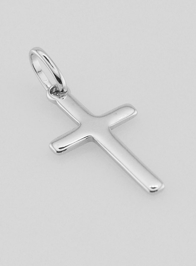 Pendentif Croix Simple en Argent 18mm (pic 3)