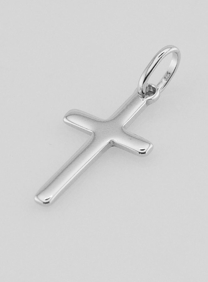 Pendentif Croix Simple en Argent 18mm (pic 4)