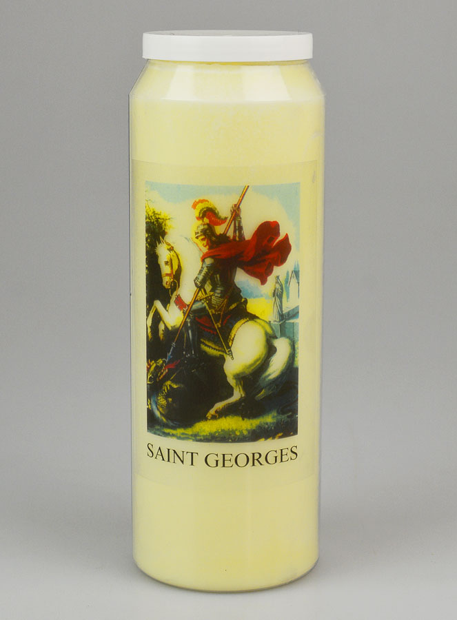 Bougie de Neuvaine à Saint Georges - 17.5cm (pic 1)