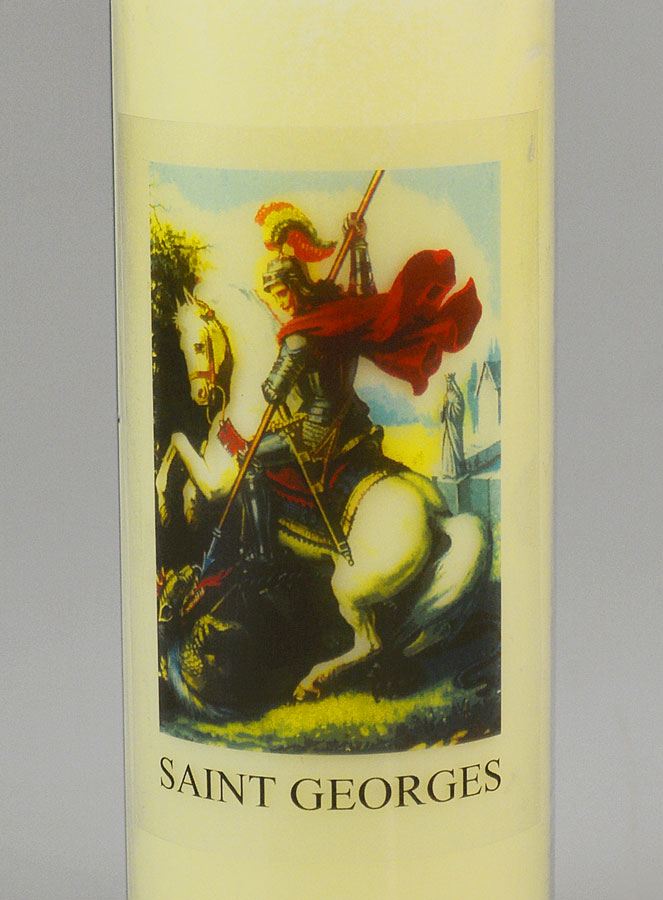 Bougie de Neuvaine à Saint Georges - 17.5cm (pic 3)