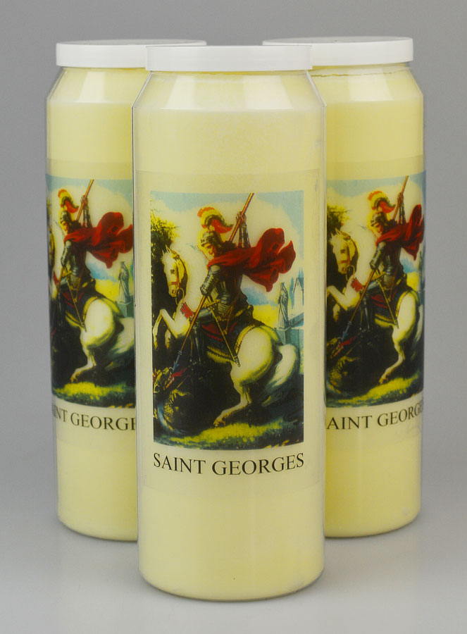 Lot de 3 Bougies de Neuvaine à Saint Georges (pic 1)
