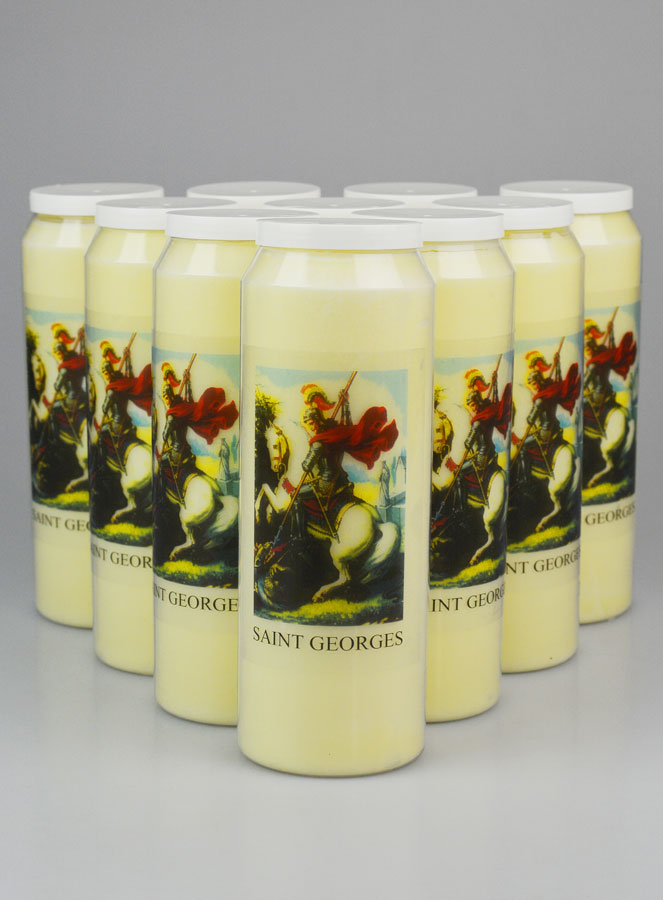 Lot de 10 Bougies de Neuvaine à Saint Georges (pic 1)