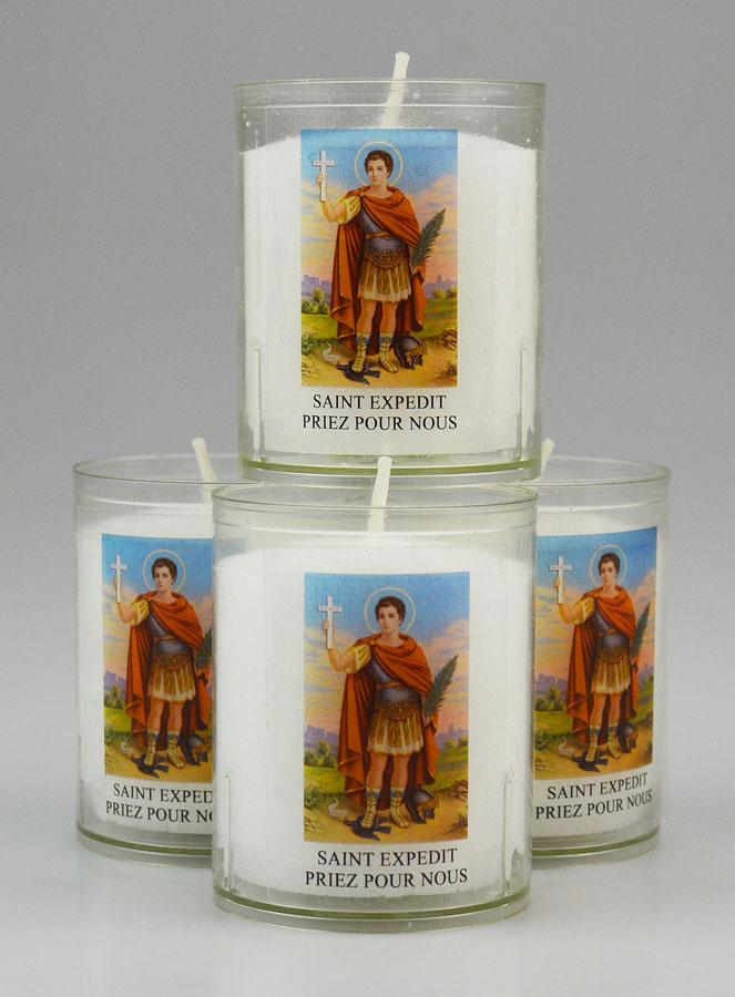 4 Bougies Veilleuses Saint Expédit (pic 1)