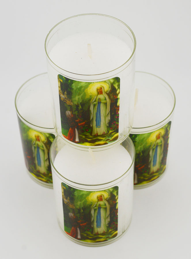 4 Bougies Veilleuses Notre Dame de Lourdes (pic 2)