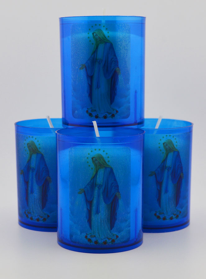 4 Bougies Veilleuses Vierge Médaille Miraculeuse - Rue du Bac (pic 1)